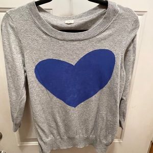 J. Crew heart sweater